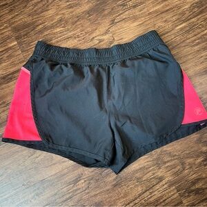 Fila Women's Black and Pink Athletic Shorts